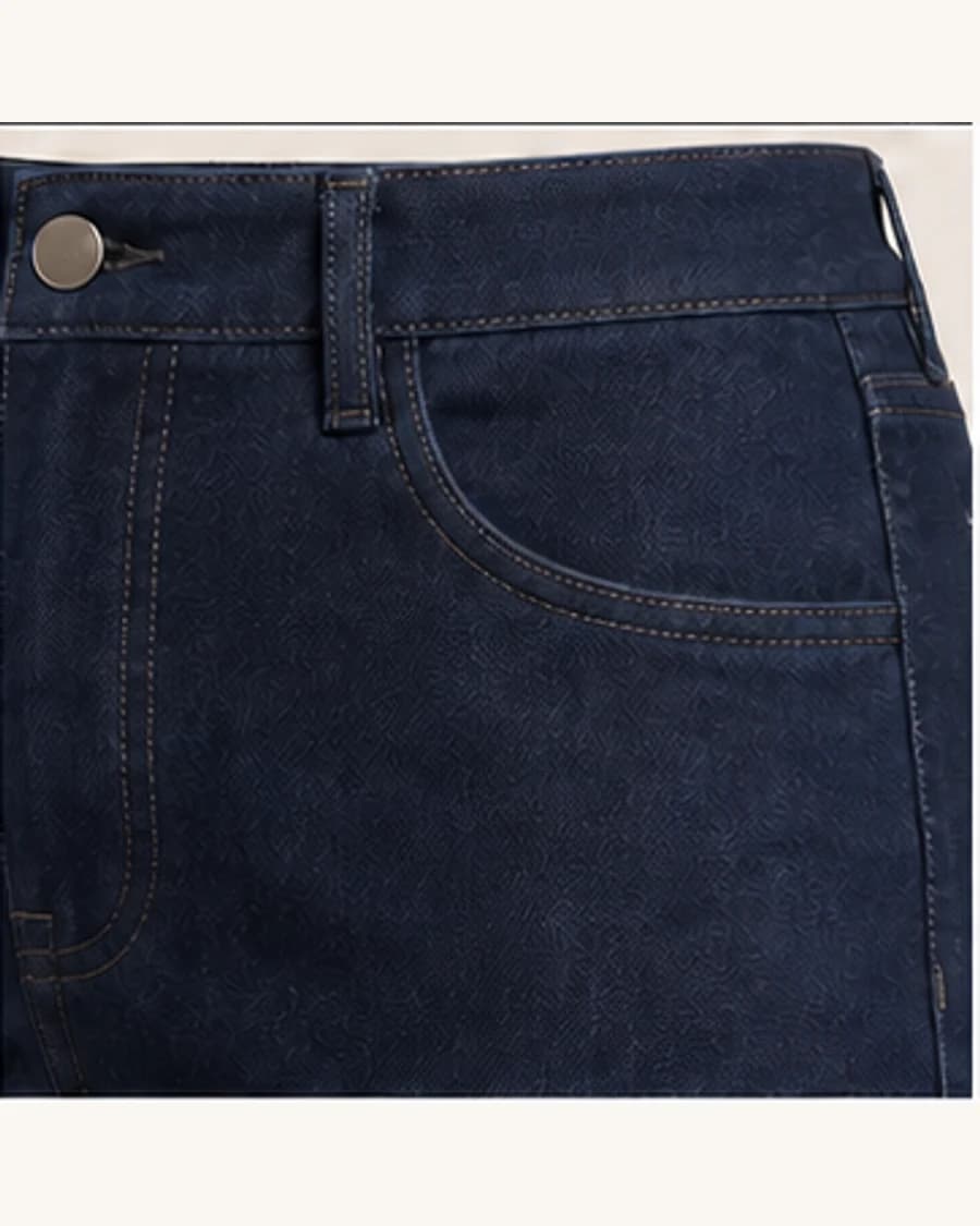 After Dark Barrel Jean: close-up detail view