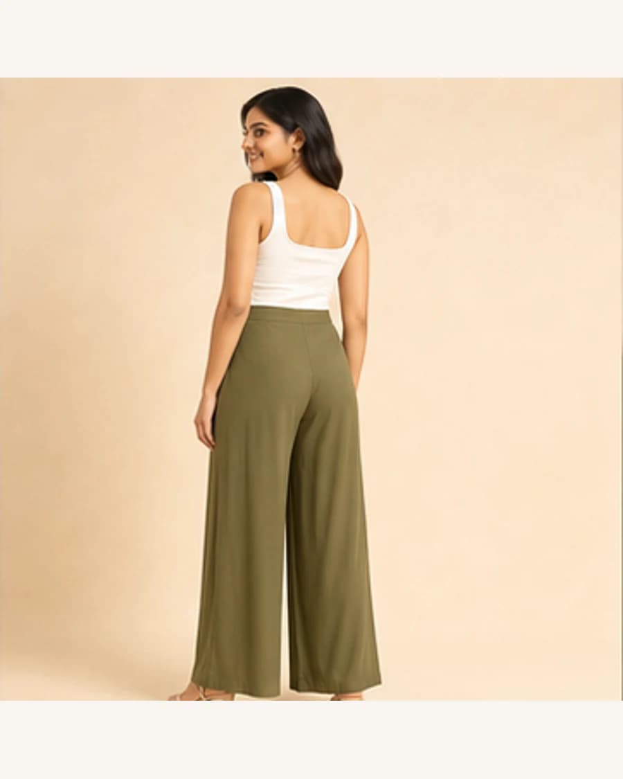 After Dark Fluid Palazzo: three-quarter styling view
