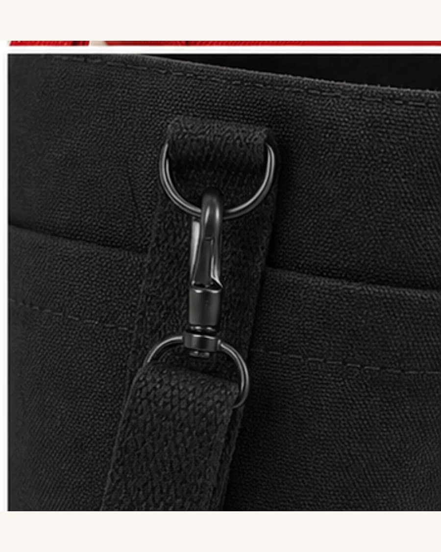 Canvas Mini Tote: close-up detail view