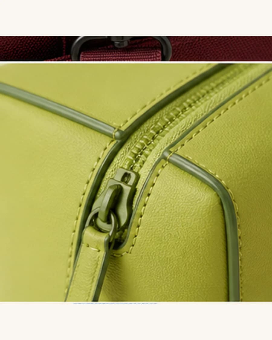 Canvas Travel Pouch: close-up detail view