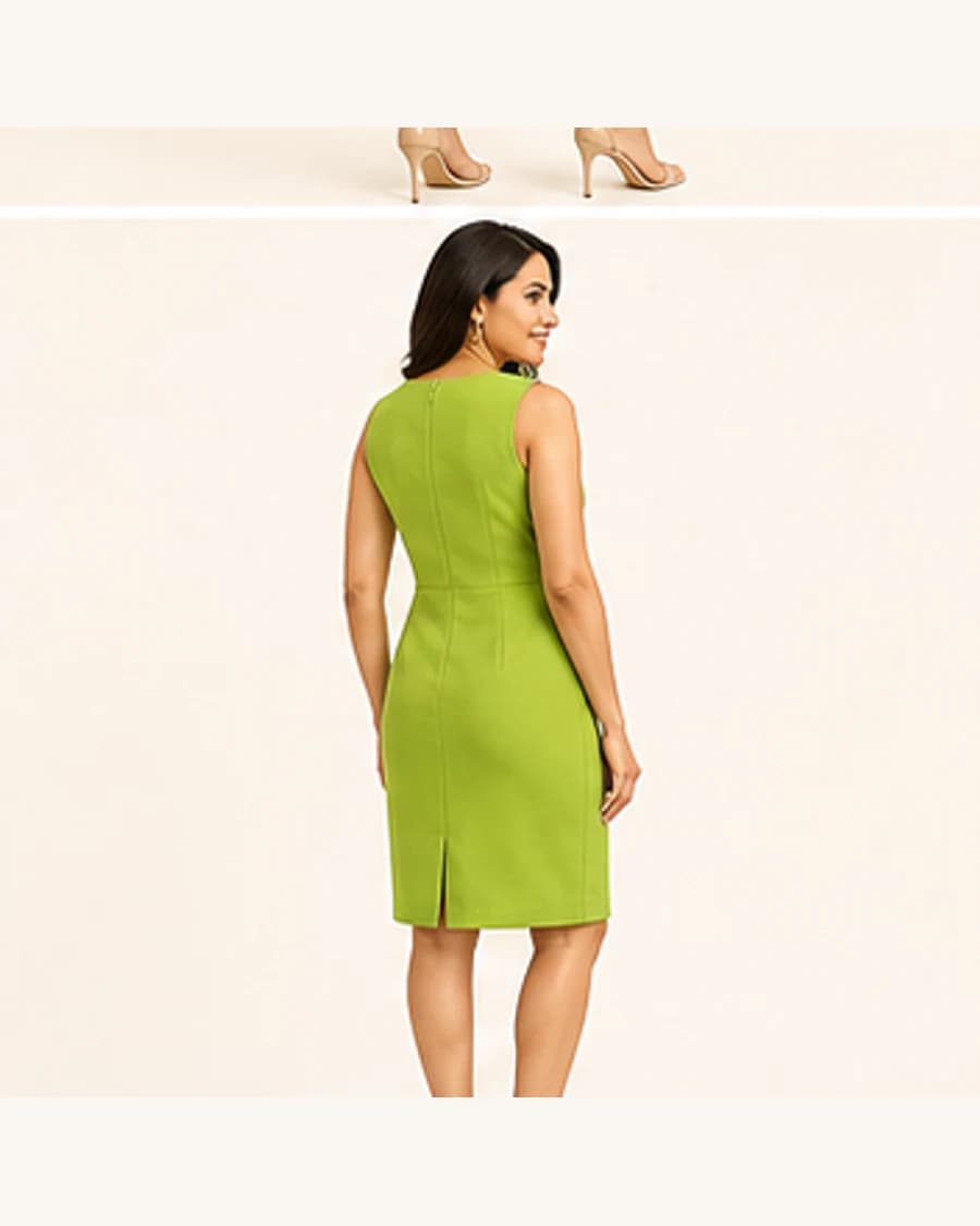 City Shift Dress: three-quarter styling view