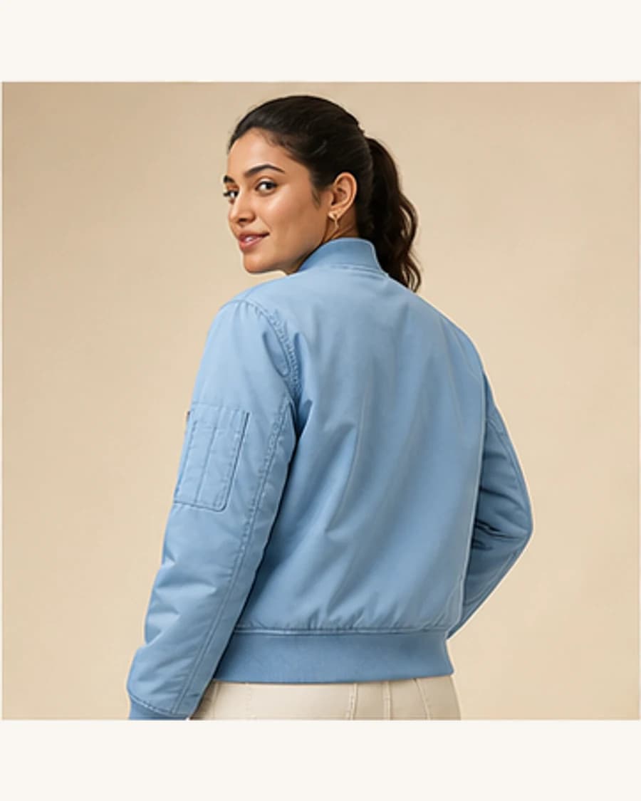 Citylight Bomber Jacket: three-quarter styling view
