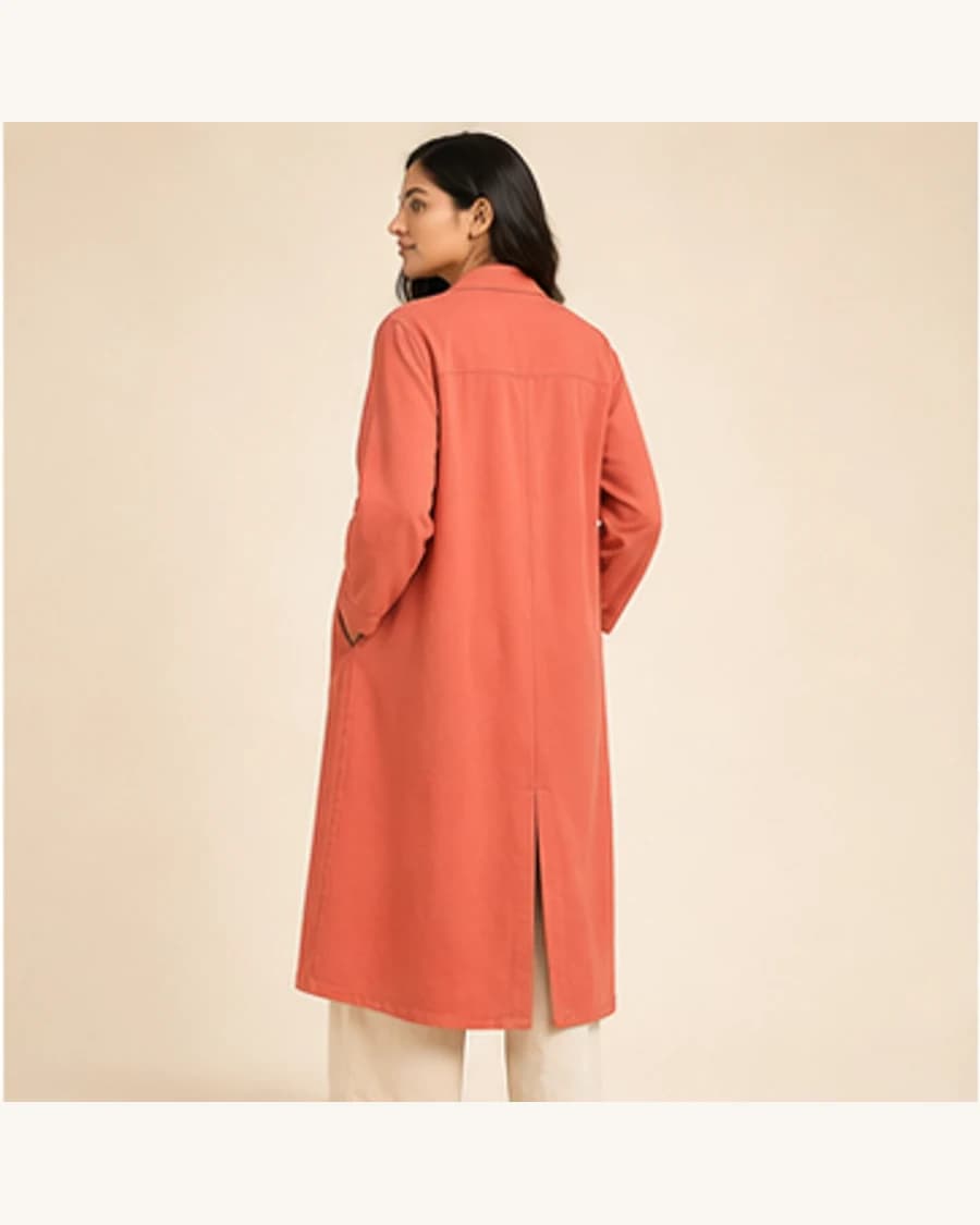 Citylight Longline Cardigan: three-quarter styling view