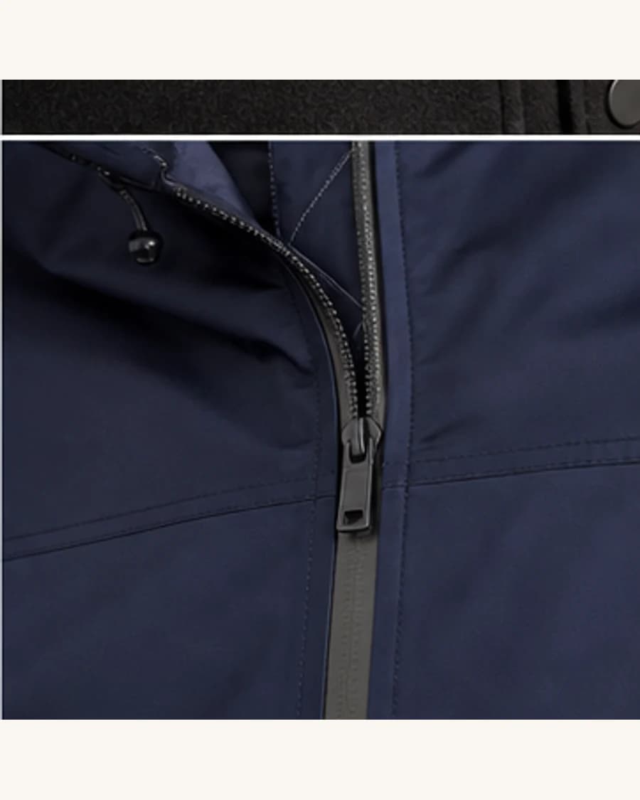 Citylight Rain Shell: close-up detail view