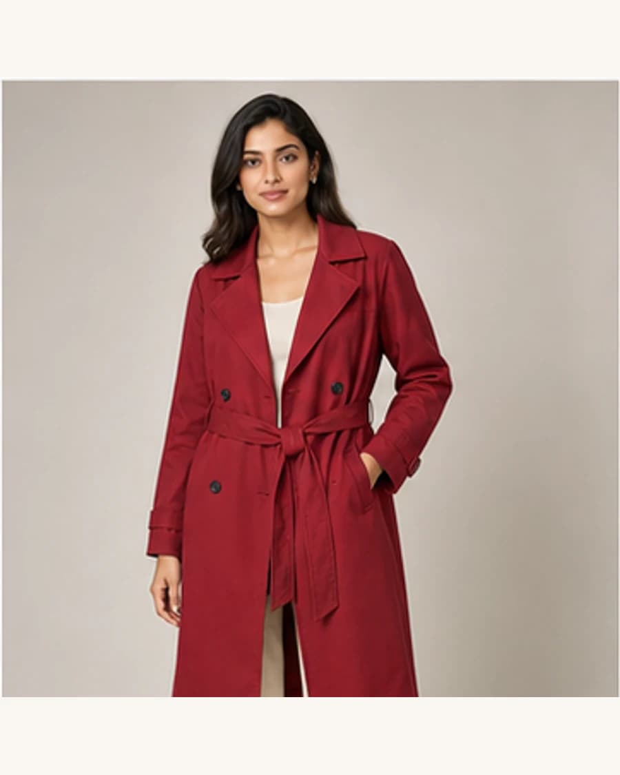 Citylight Soft Trench: front styling view on an adult Indian model