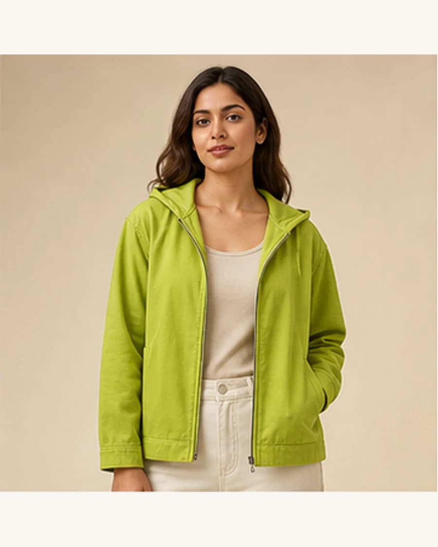 Citylight Zip Hoodie: front styling view on an adult Indian model