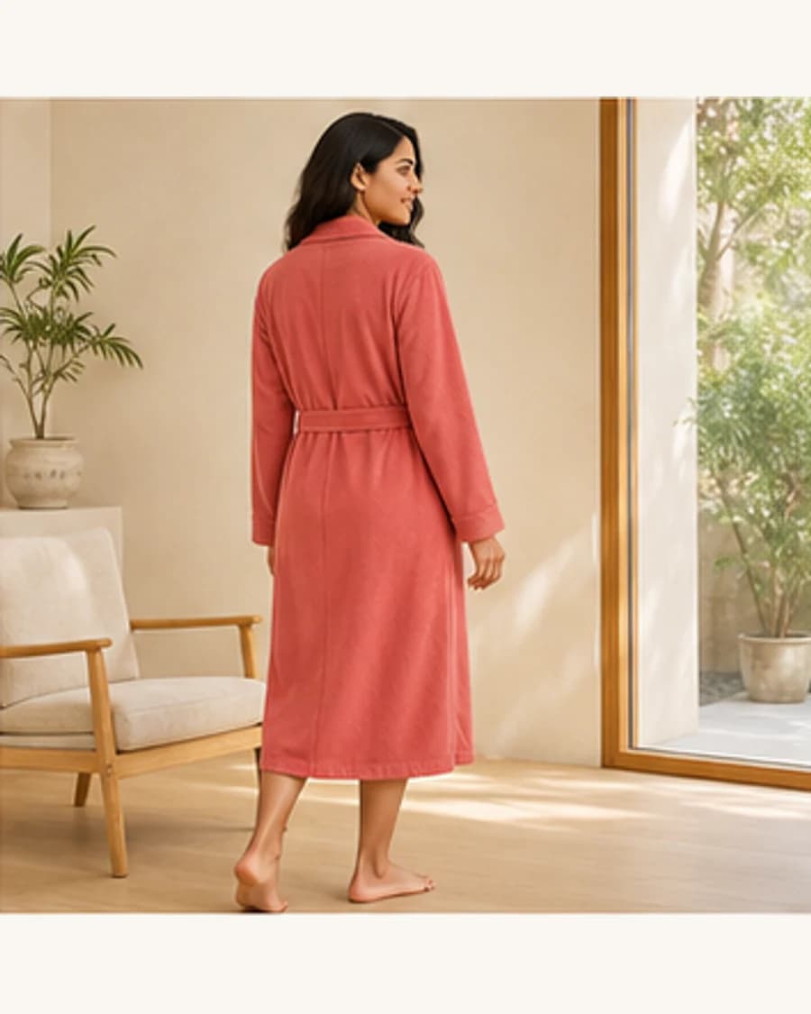 Cloud Soft Robe: three-quarter styling view