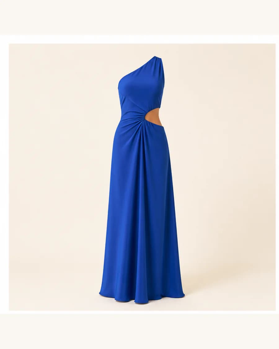 Cobalt Riviera Maxi Dress in Cobalt: product-only view