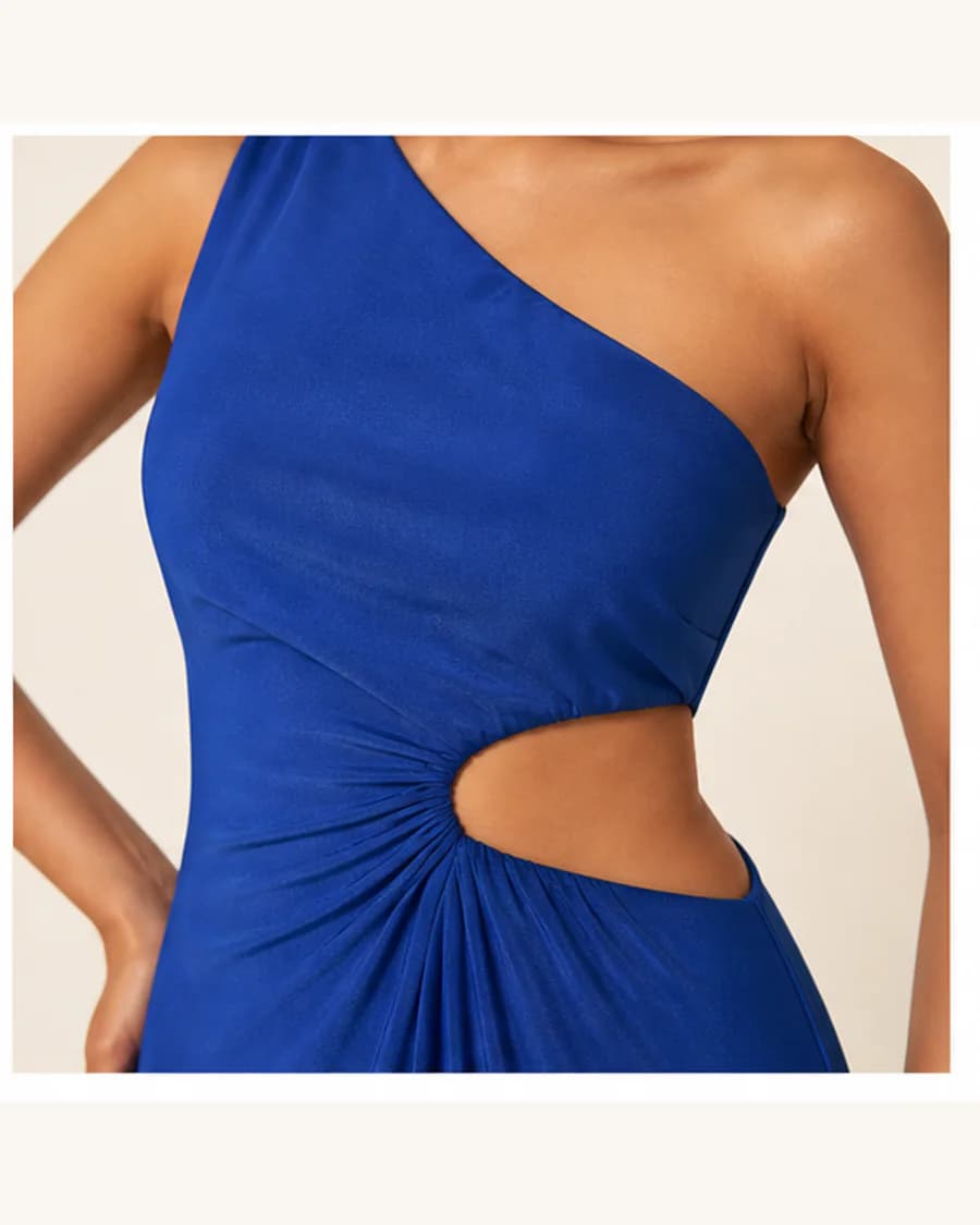 Cobalt Riviera Maxi Dress in Cobalt: close-up detail view