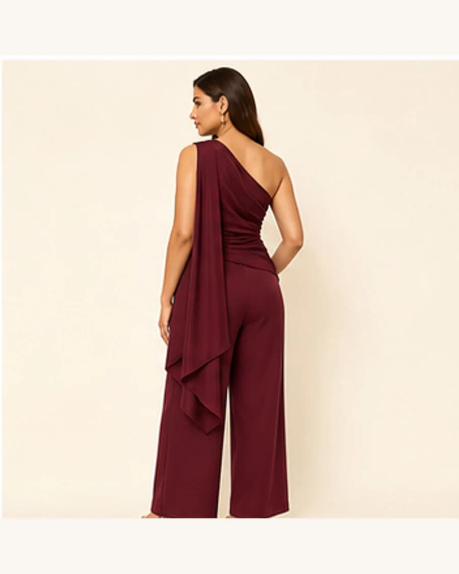 Evening Drape Set: three-quarter styling view