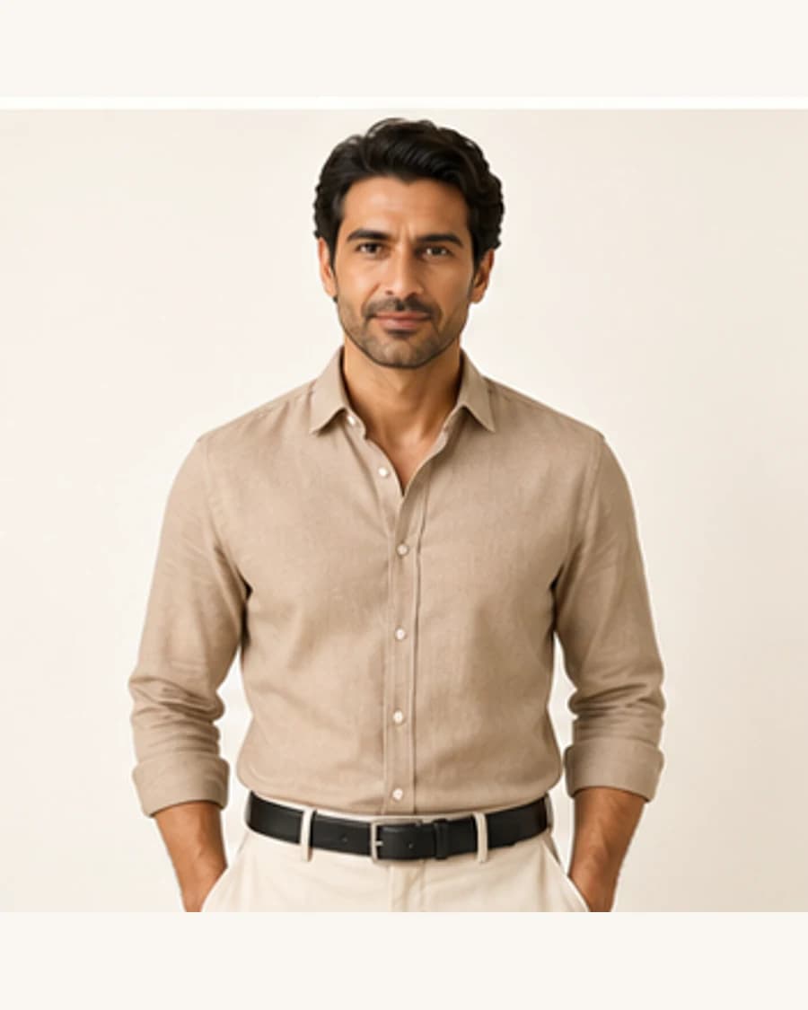 Everyday Belt: front styling view on an adult Indian model