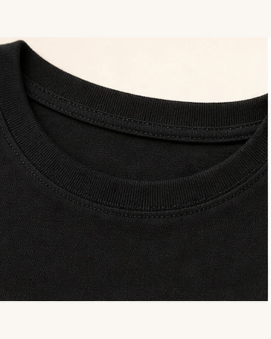 Everyday Crew Tee: close-up detail view