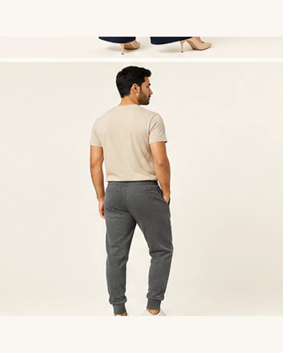 Everyday Joggers: three-quarter styling view