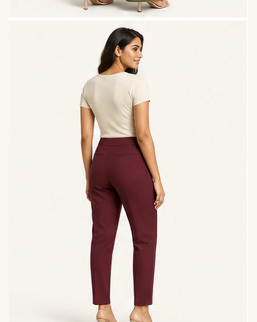 Harbour Cigarette Trouser: three-quarter styling view