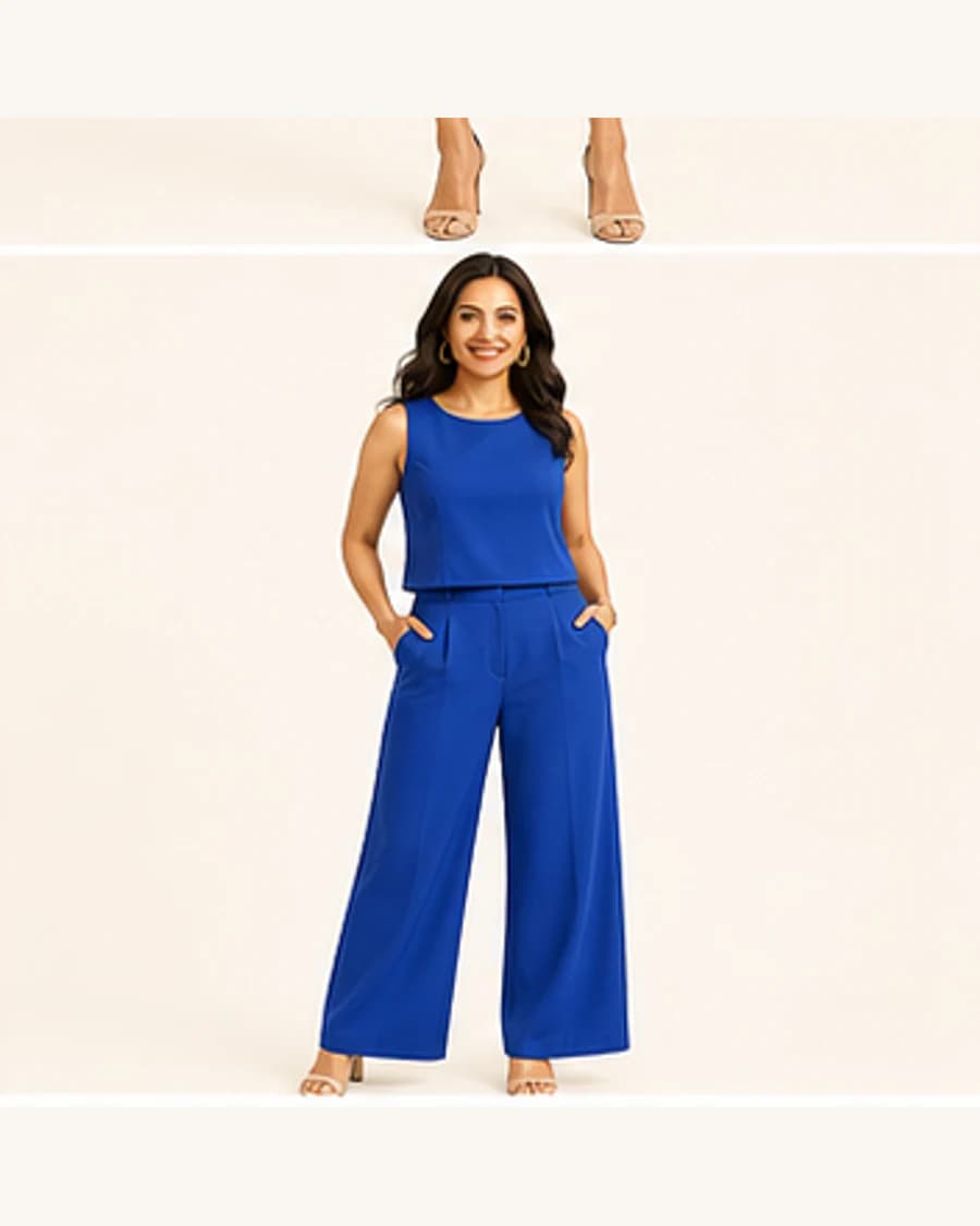 Matching Co Ord Set: front styling view on an adult Indian model