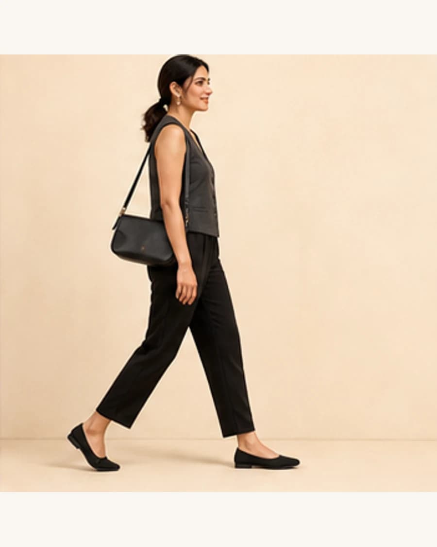 Metro Ballet Flat: three-quarter styling view
