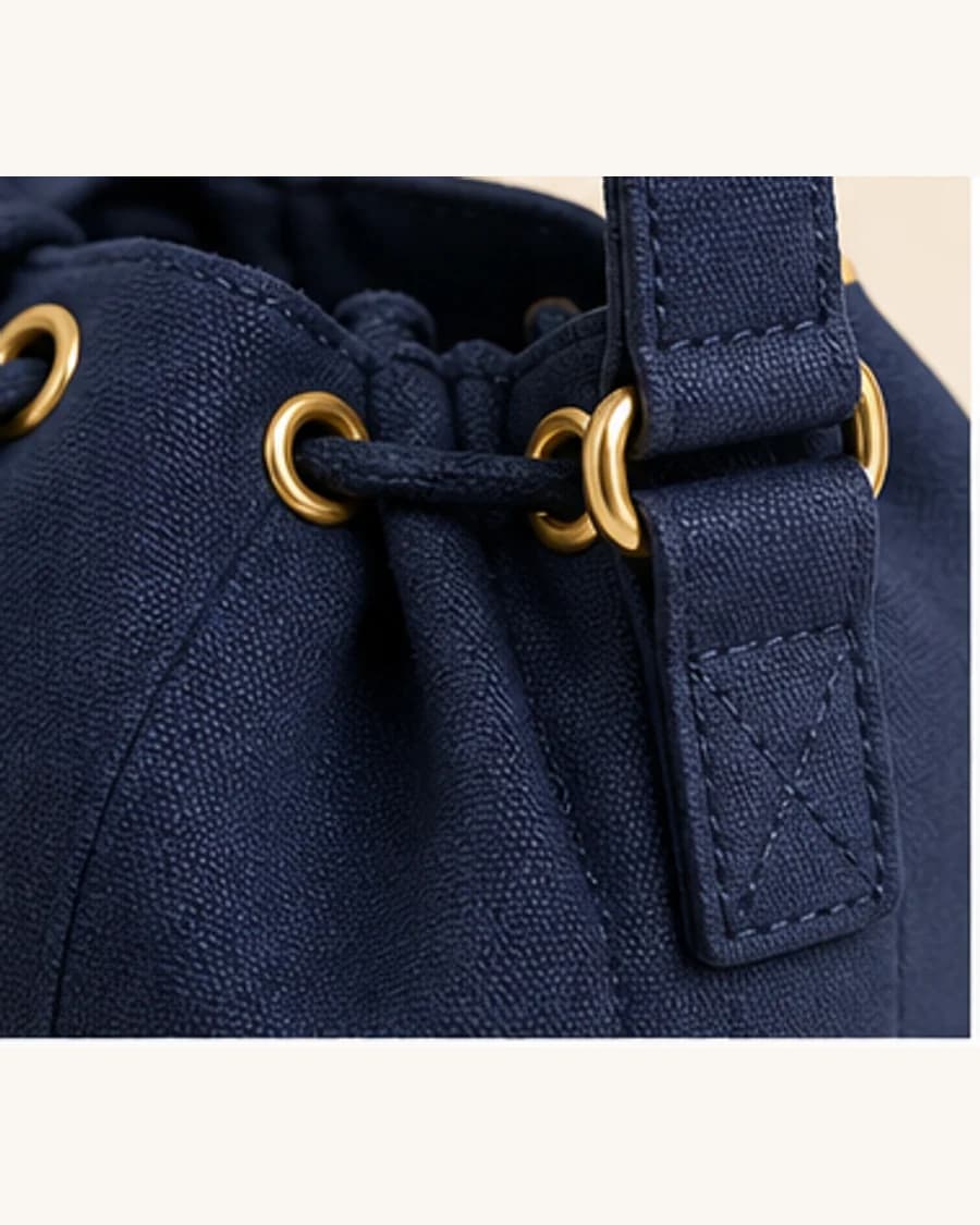 Metro Bucket Bag: close-up detail view