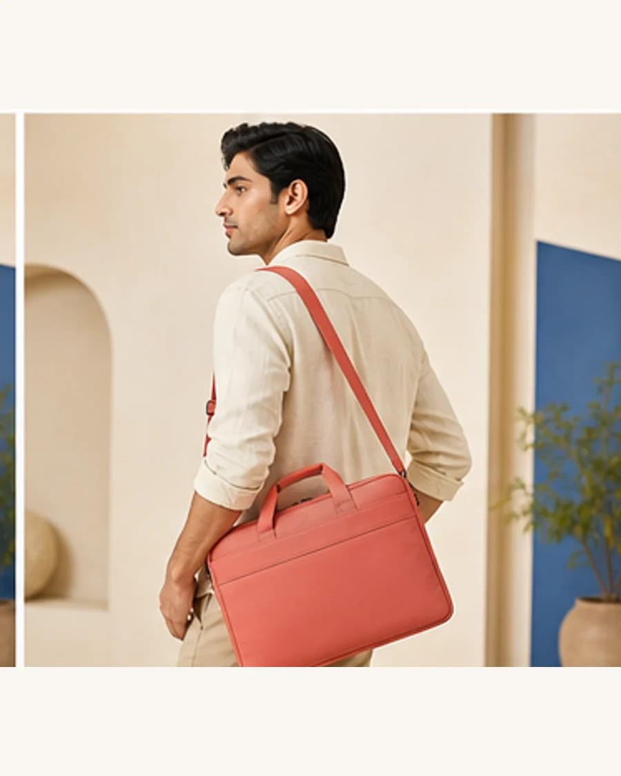 Metro Laptop Carryall: three-quarter styling view