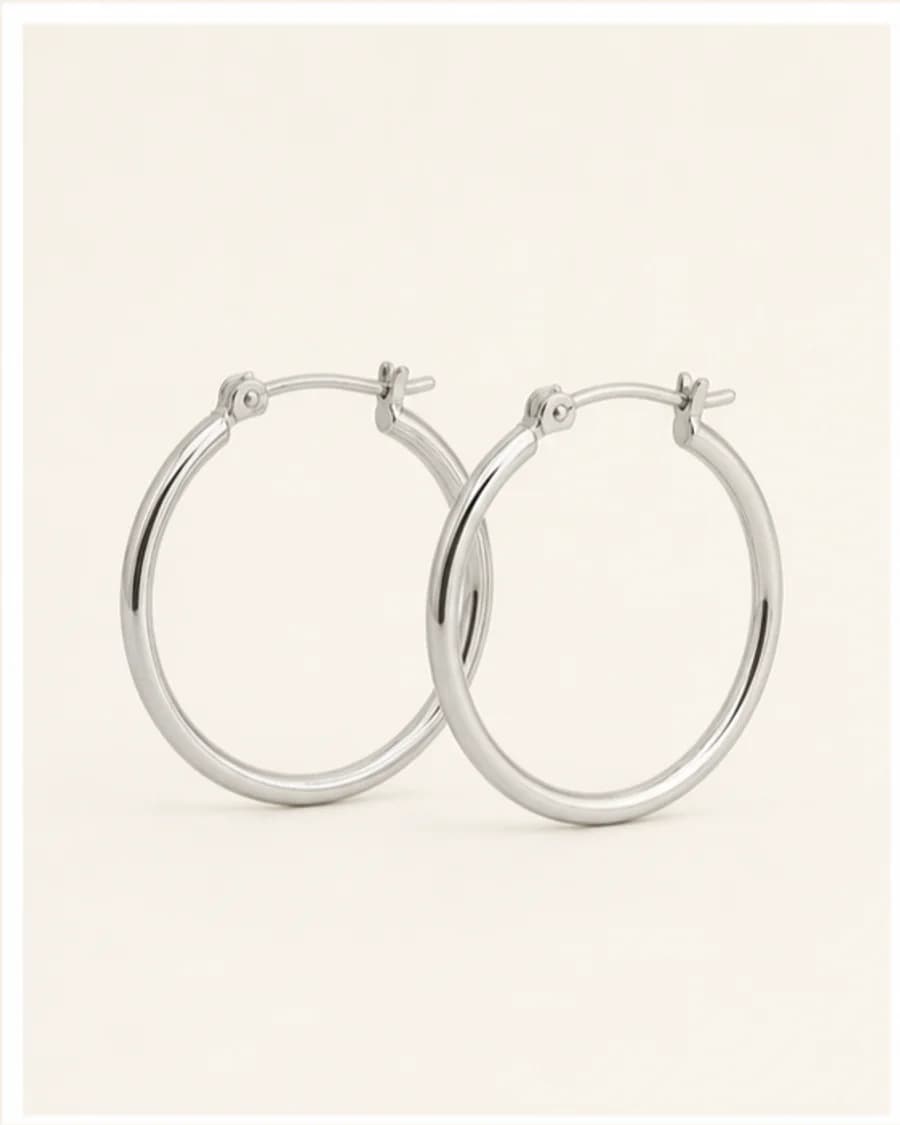 Minimal Hoop Earrings: product-only view
