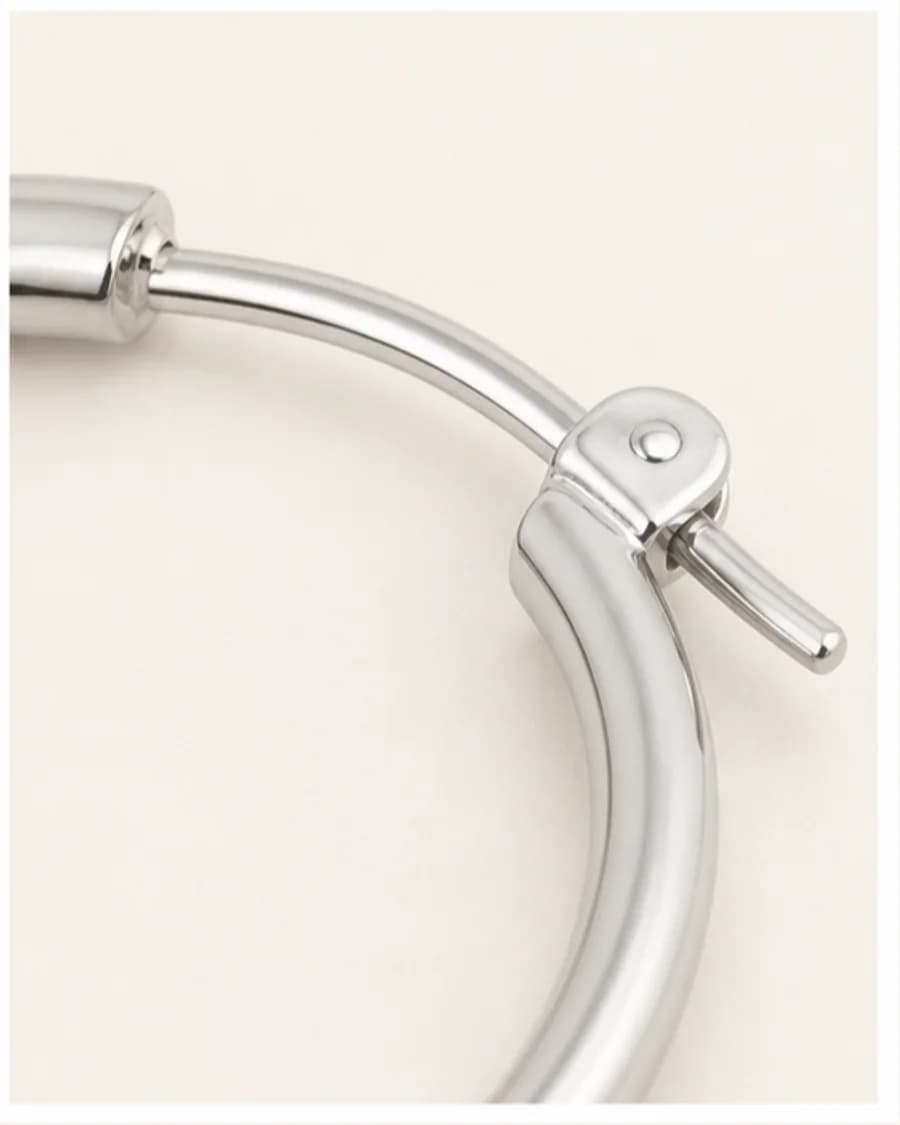Minimal Hoop Earrings: close-up detail view