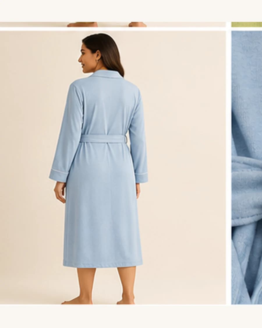 Moon Soft Robe: three-quarter styling view