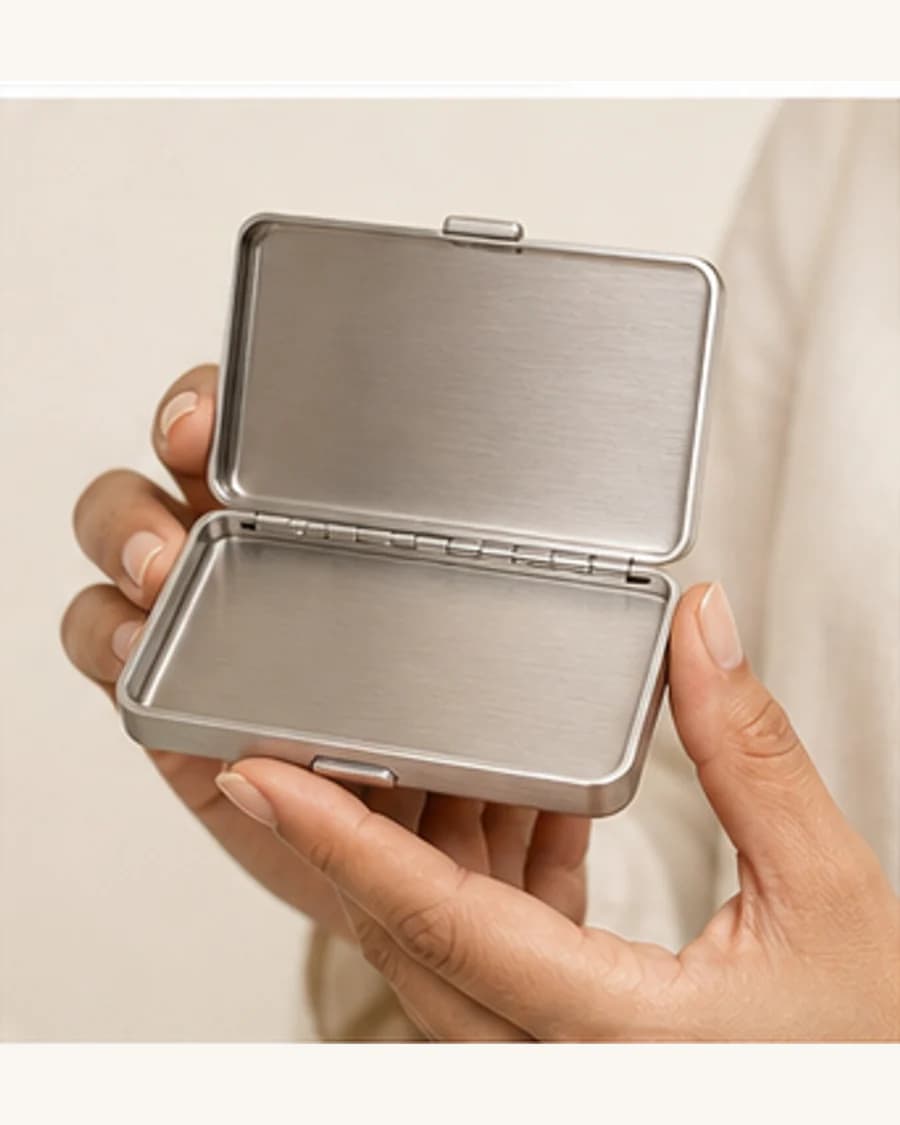 Moonlit Card Wallet: three-quarter styling view