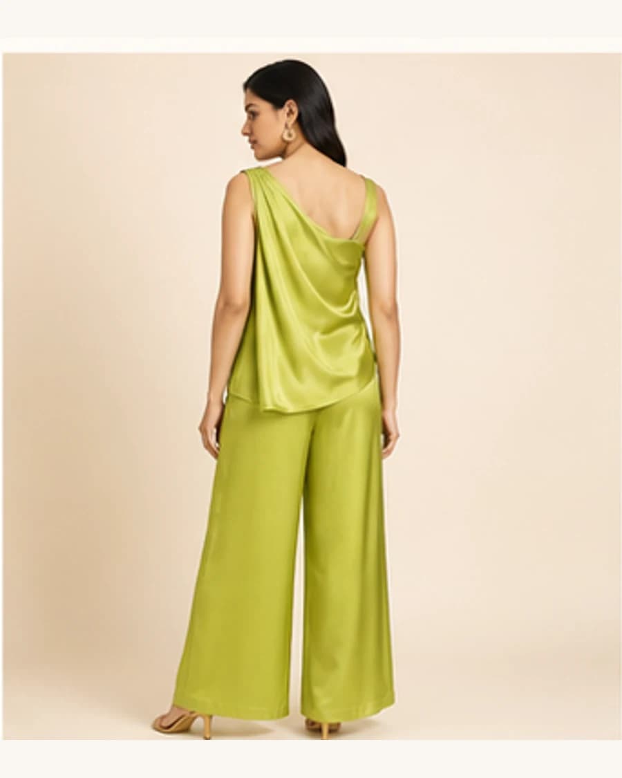Moonlit Drape Co Ord Set: three-quarter styling view