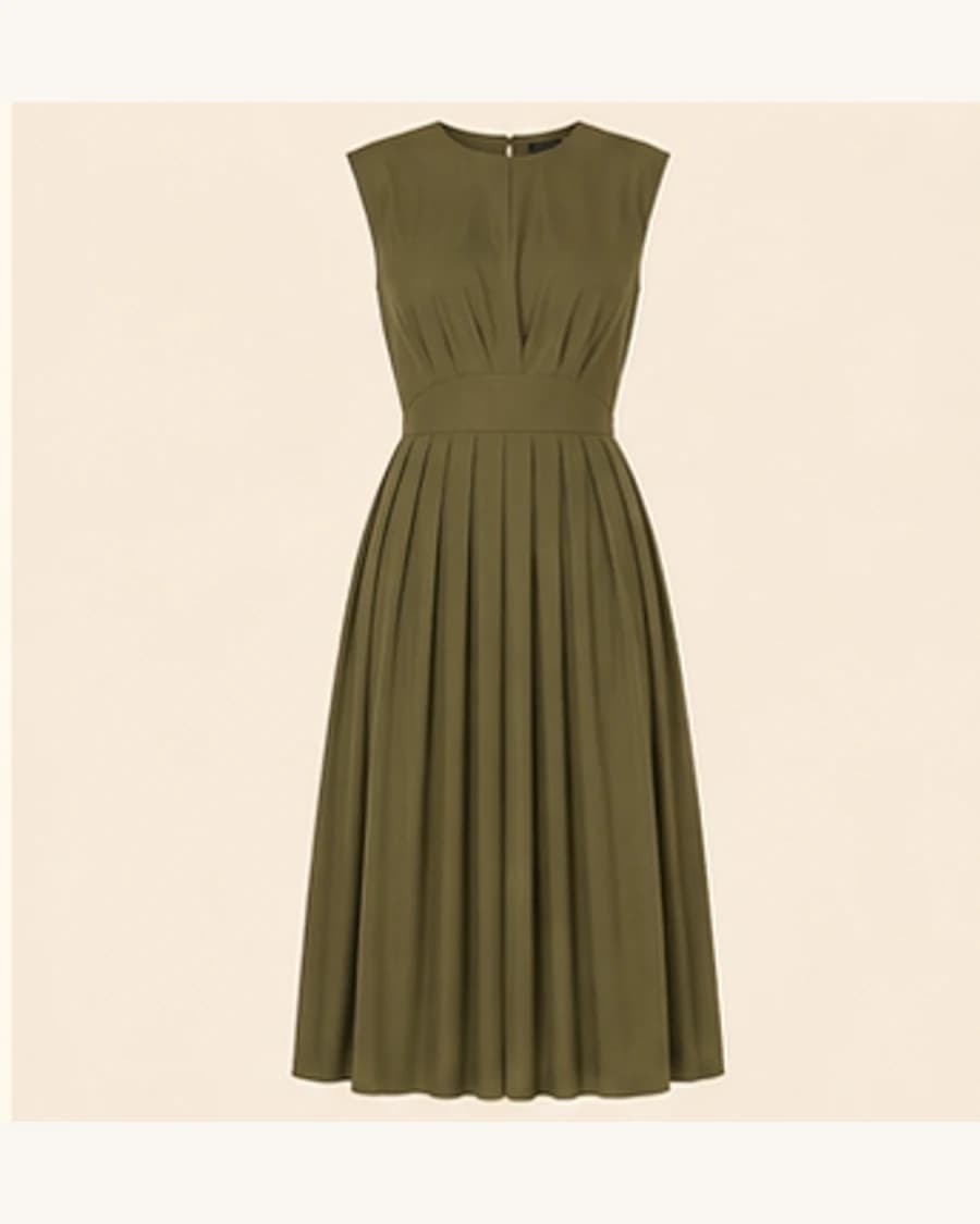 Moonlit Pleat Dress: product-only view