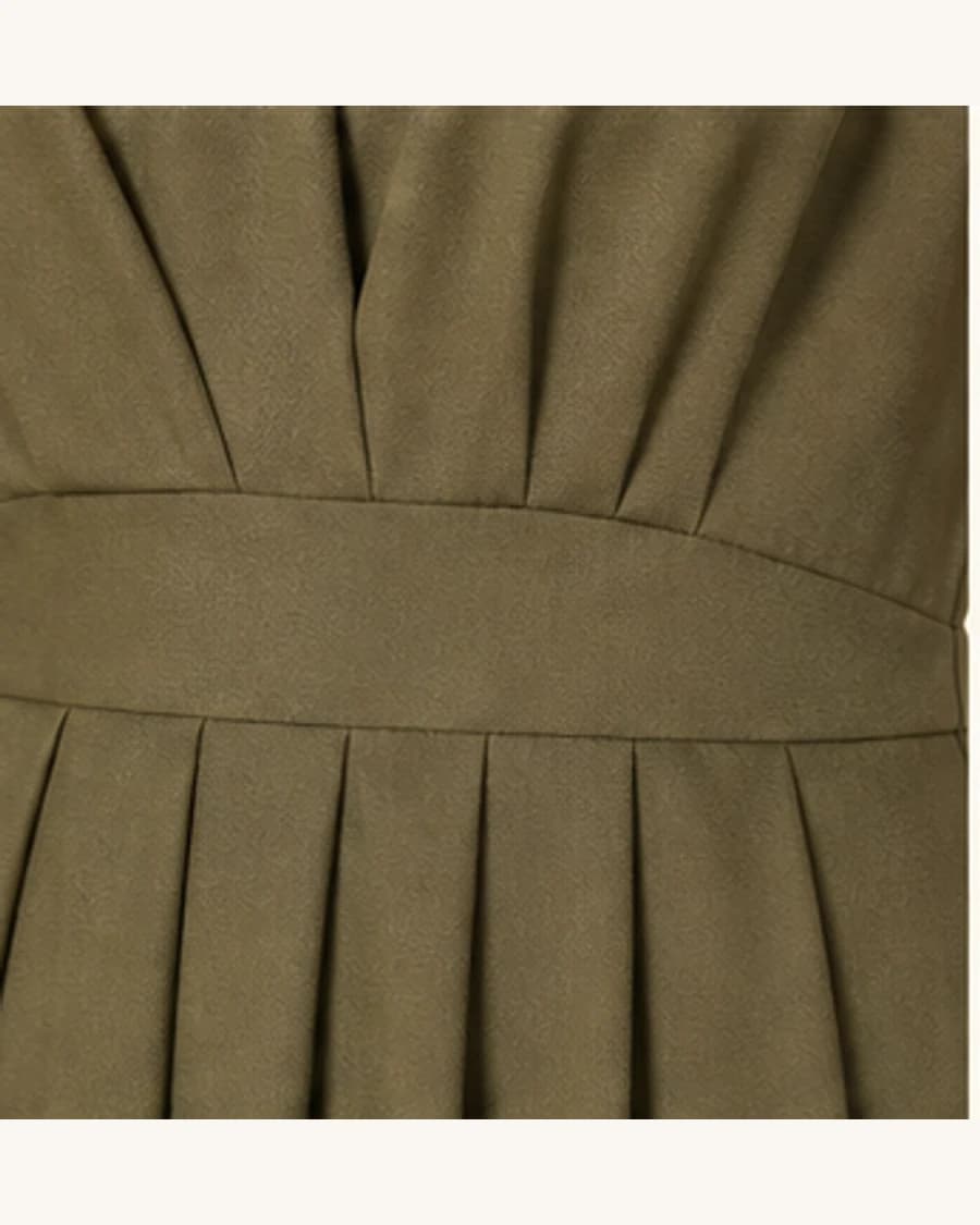 Moonlit Pleat Dress: close-up detail view