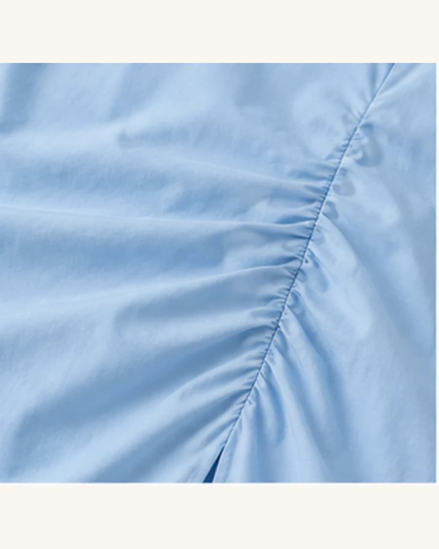 Moonlit Ruched Midi Dress: close-up detail view