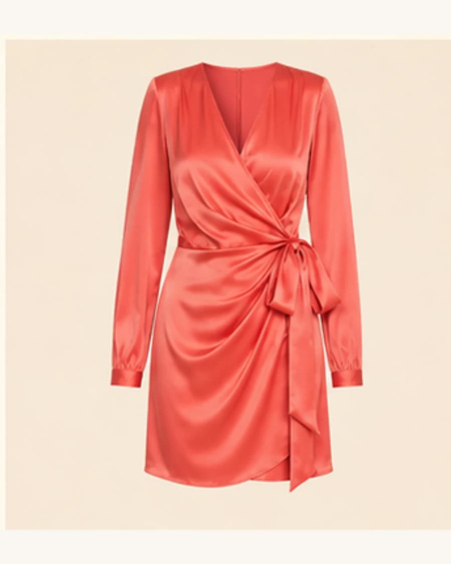 Moonlit Wrap Mini Dress: product-only view
