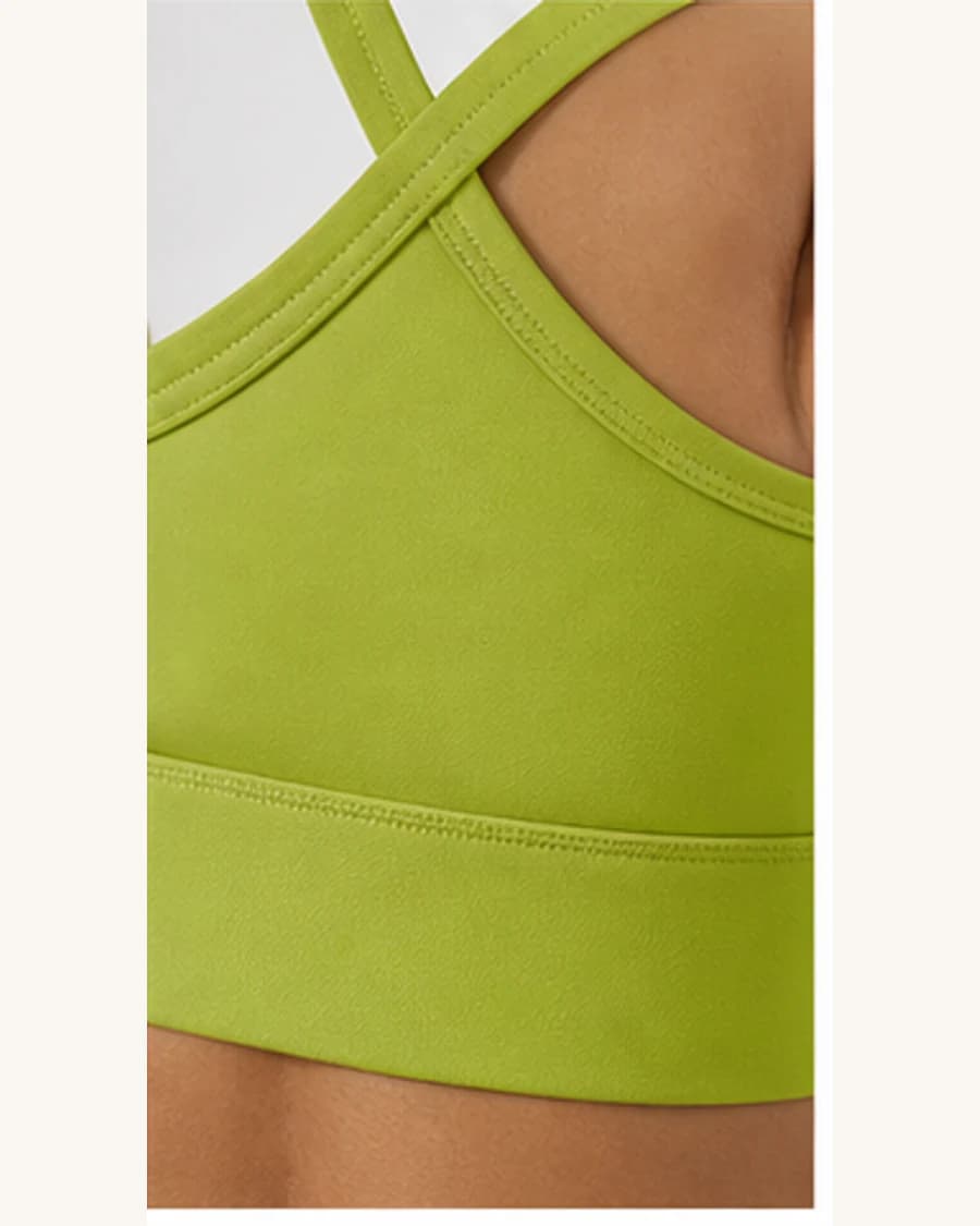 Motion Studio Bra Top: close-up detail view
