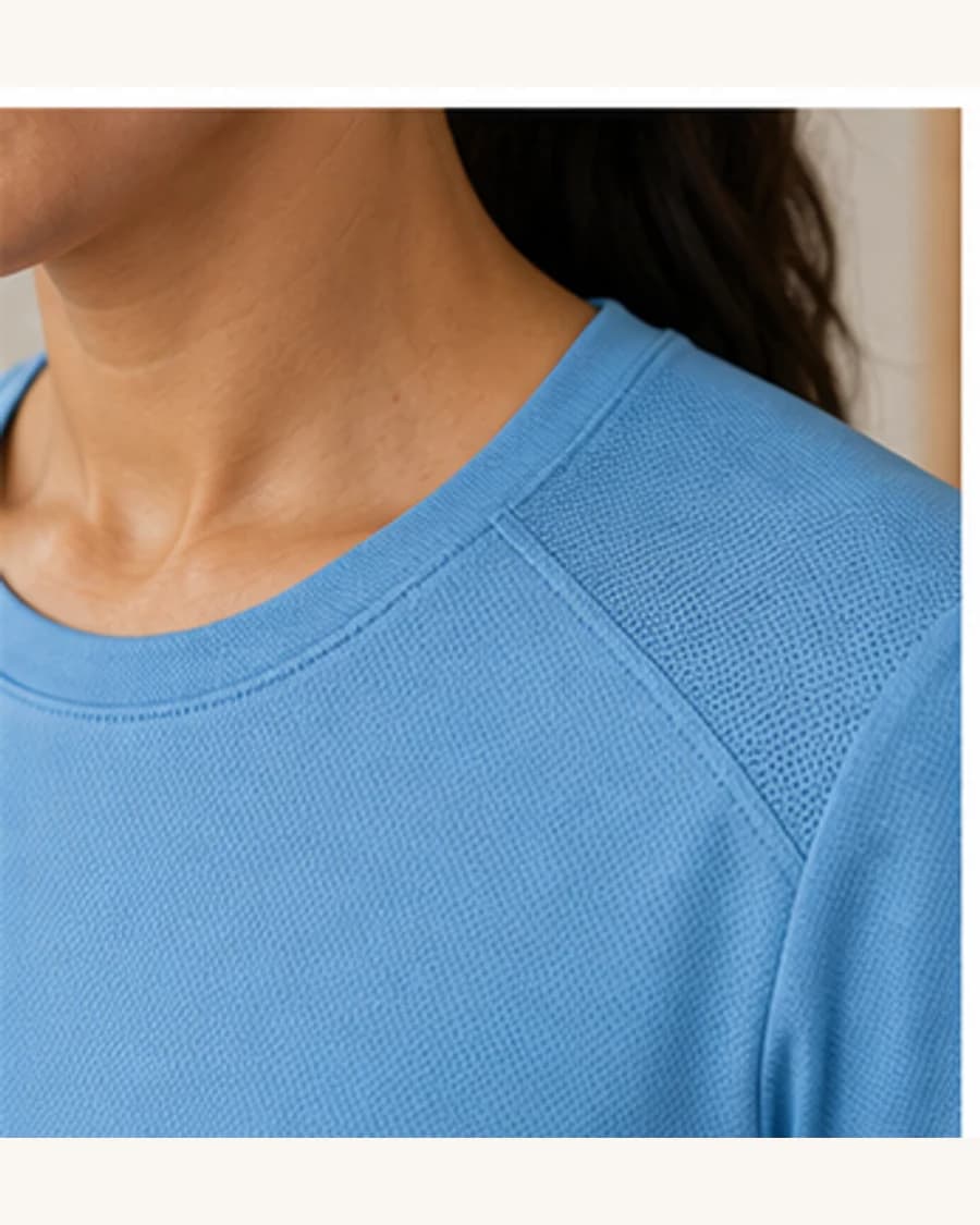 Motion Training Tee: close-up detail view