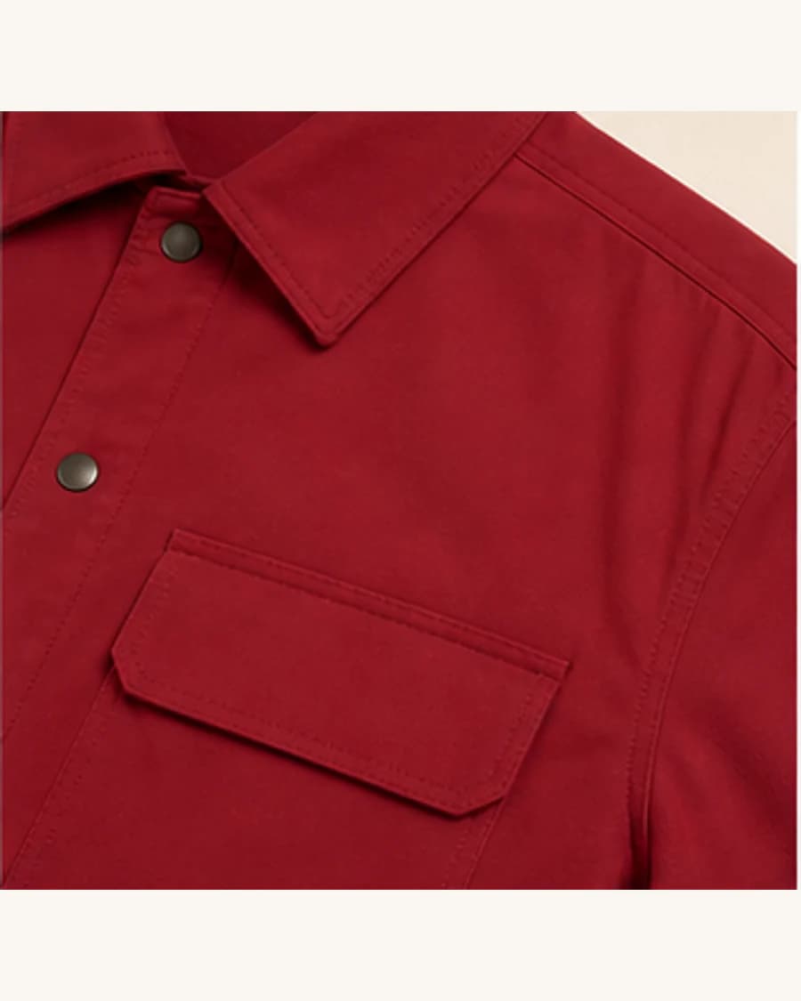 Northline Boxy Overshirt: close-up detail view