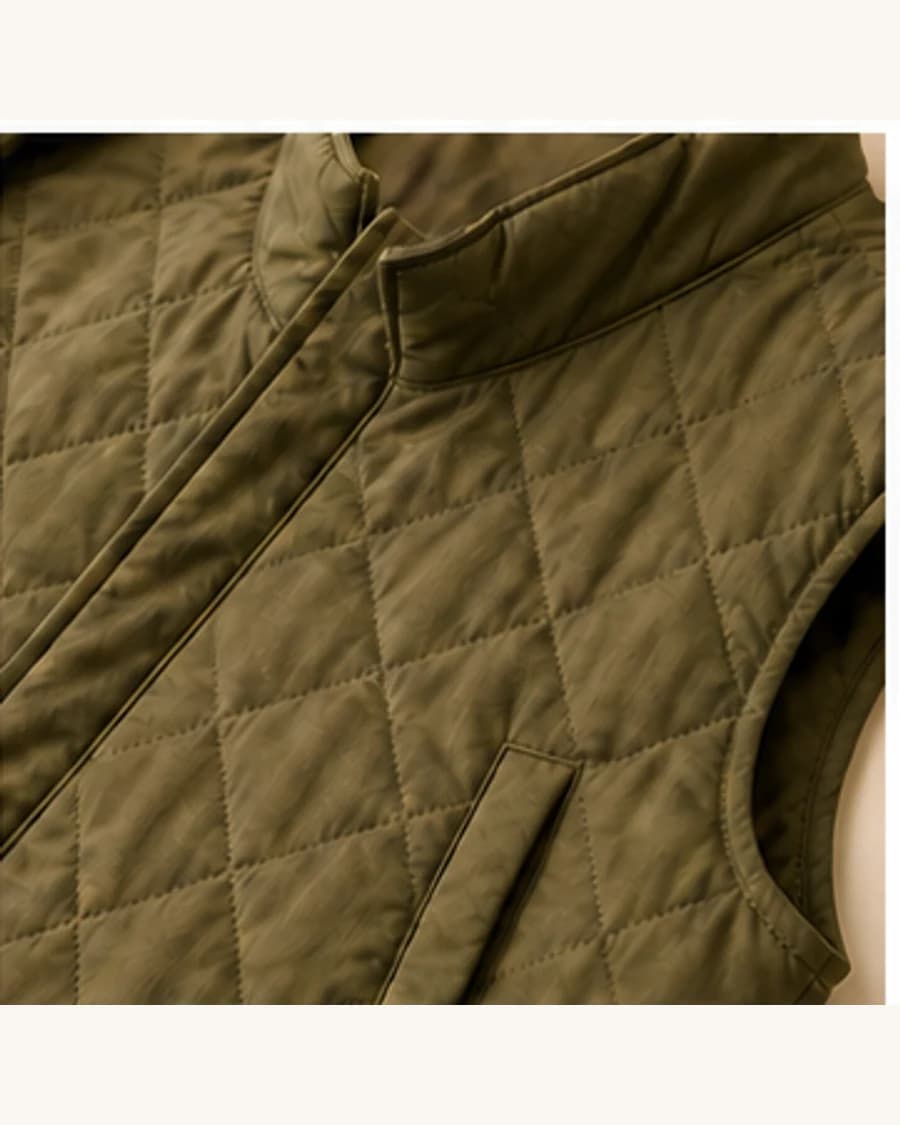 Northline Quilted Vest: close-up detail view