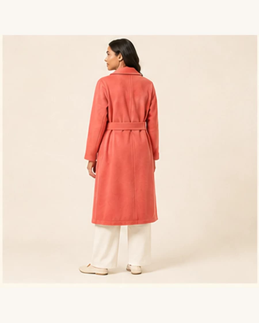 Northline Soft Trench: three-quarter styling view