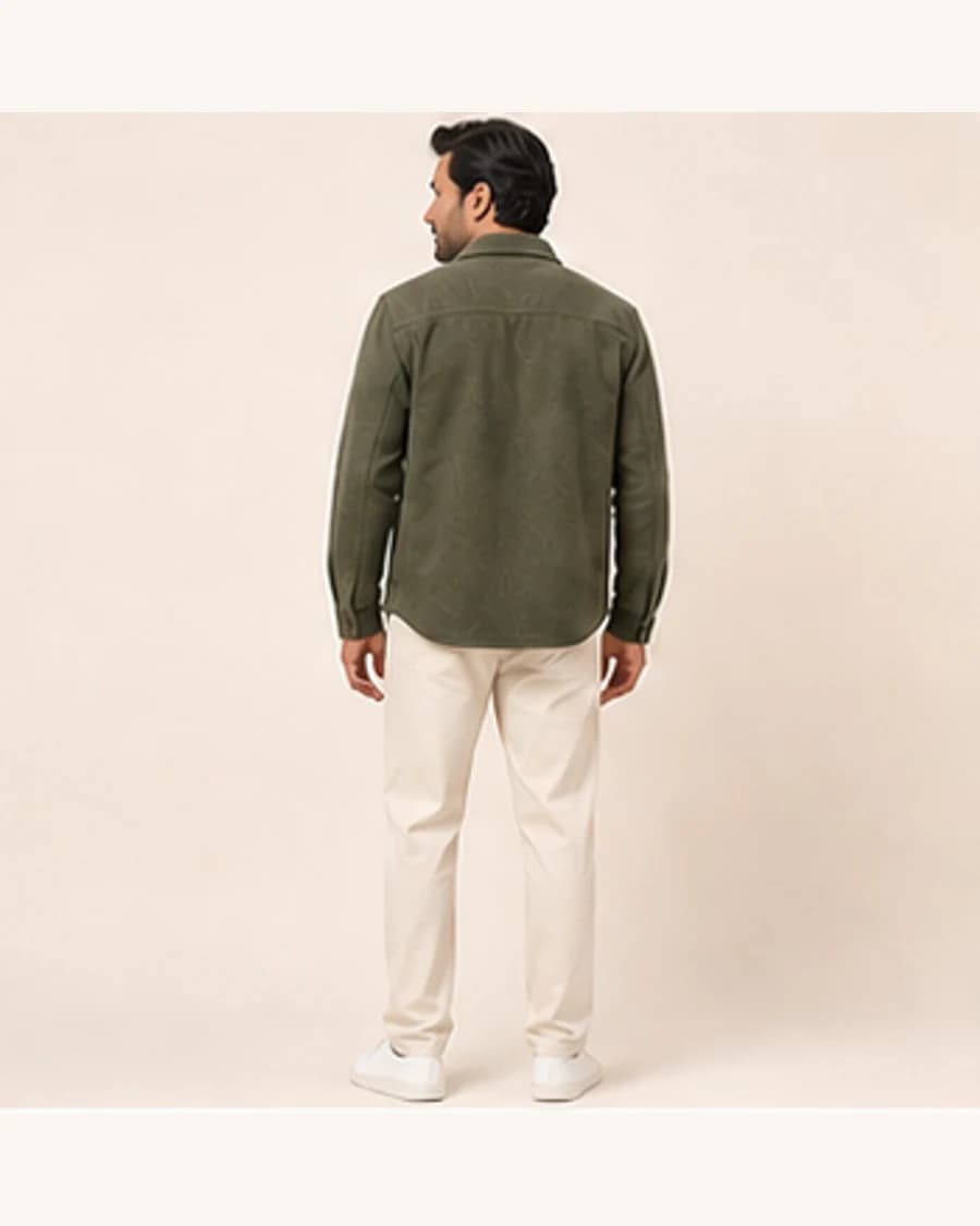 Northline Travel Shacket: three-quarter styling view