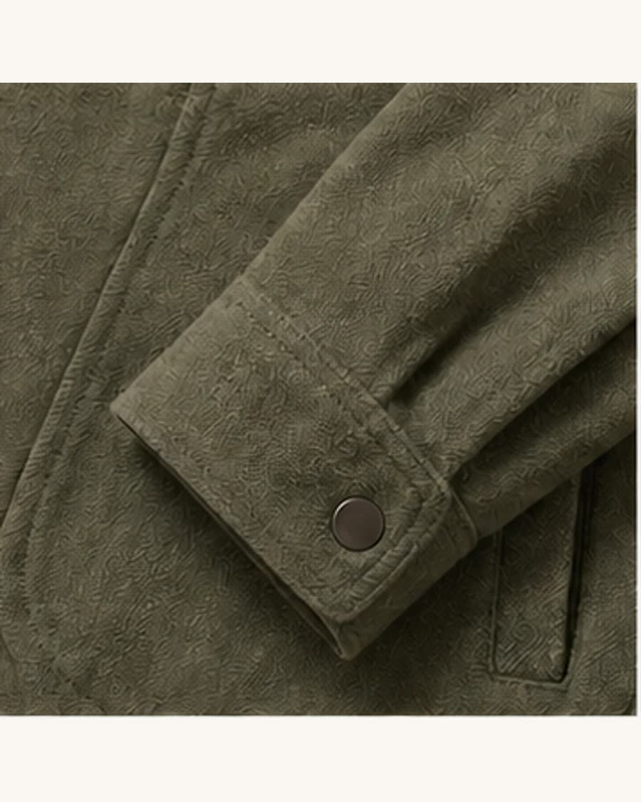 Northline Travel Shacket: close-up detail view