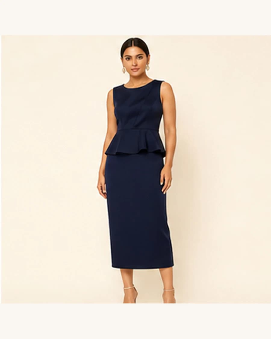 Occasion Two Piece: front styling view on an adult Indian model