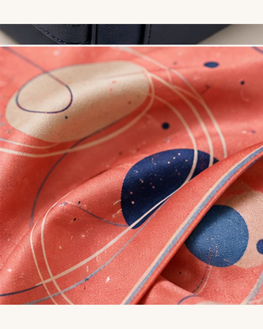 Orbit Silk Touch Scarf: close-up detail view