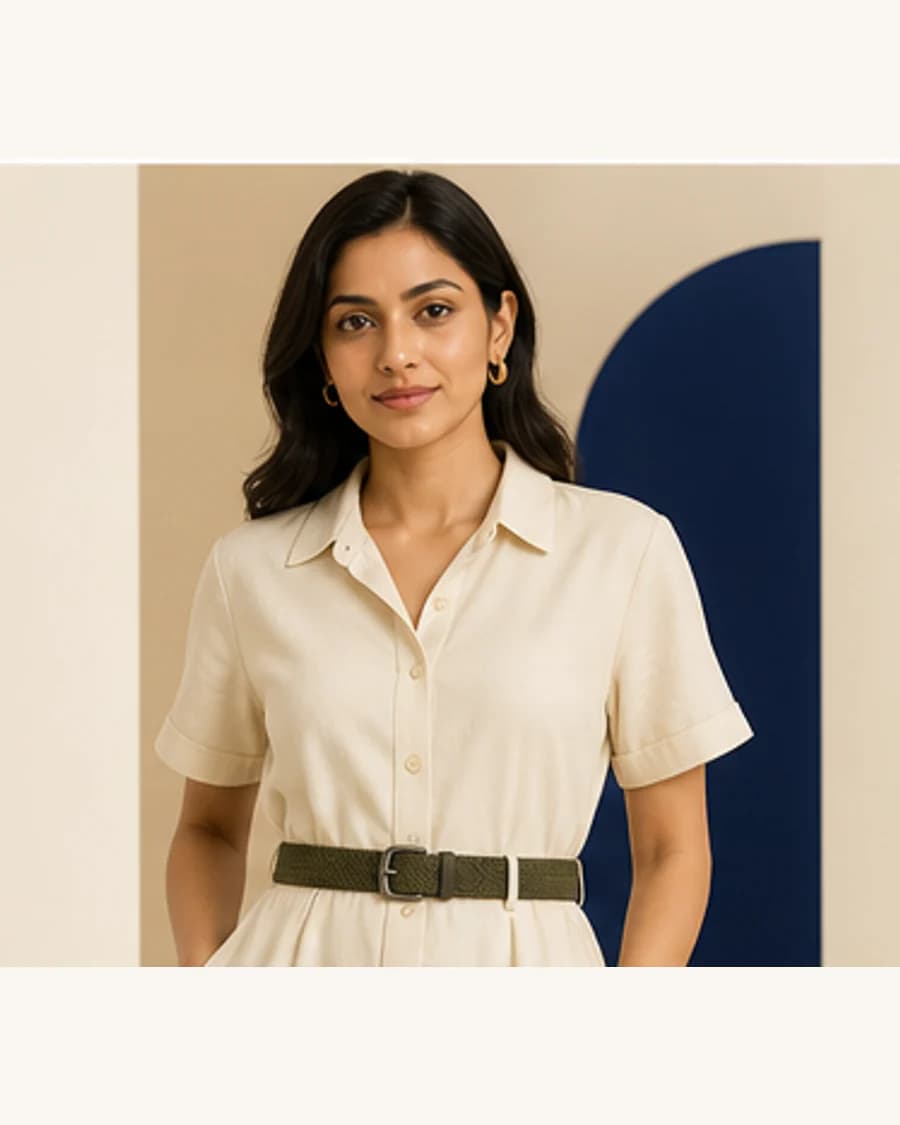 Orbit Slim Belt: front styling view on an adult Indian model