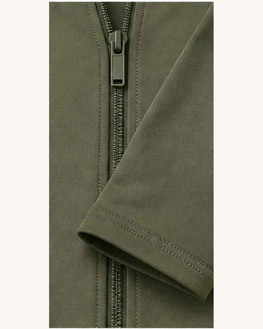 Palm Zip Front Swim Set: close-up detail view