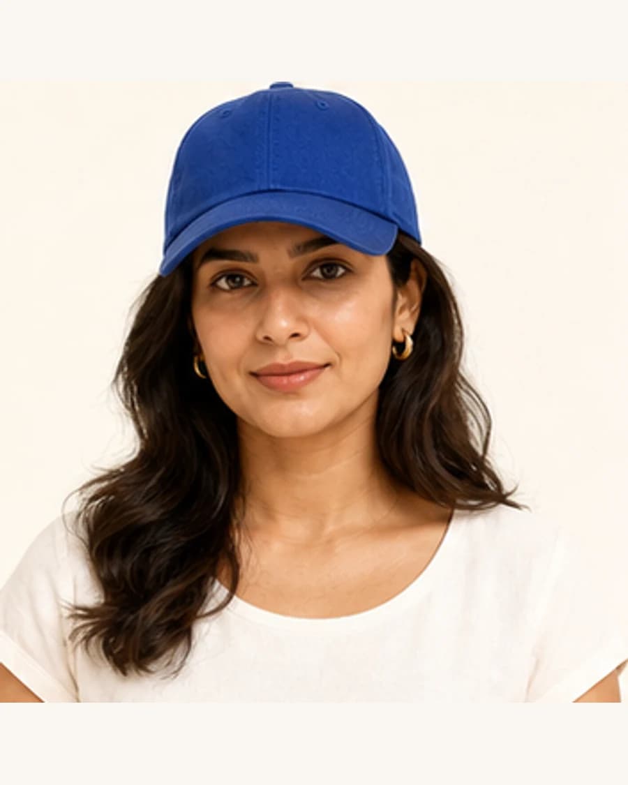 Panel Cap: front styling view on an adult Indian model