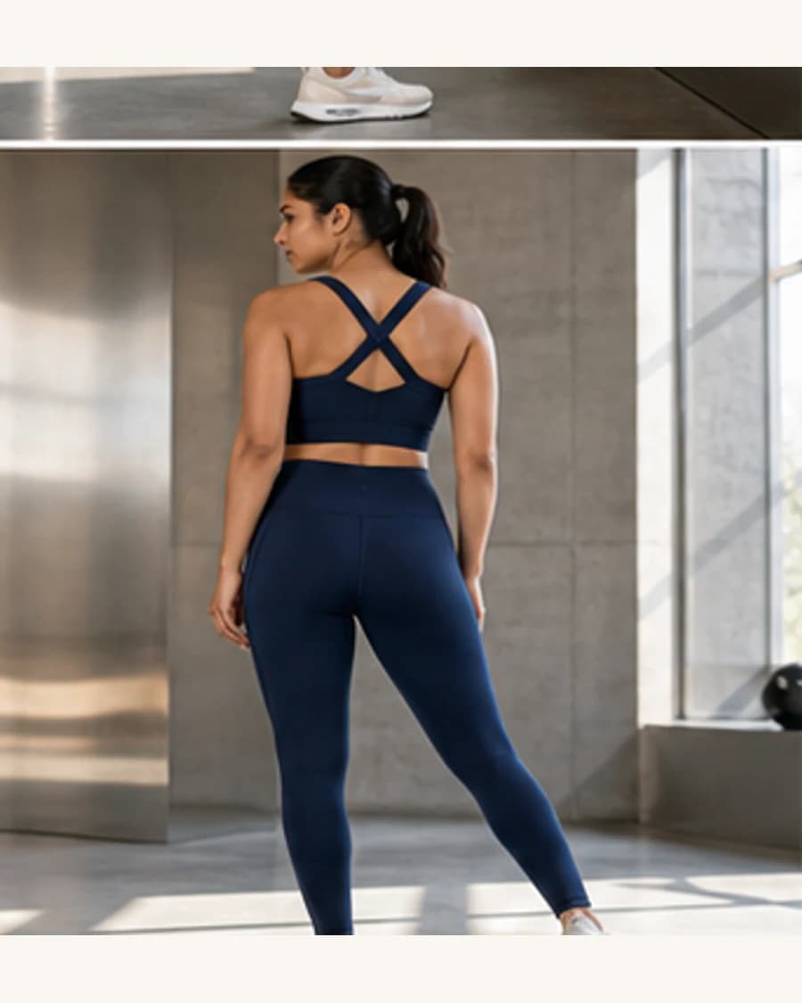 Pulse Studio Bra Top: three-quarter styling view