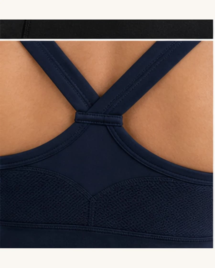 Pulse Studio Bra Top: close-up detail view
