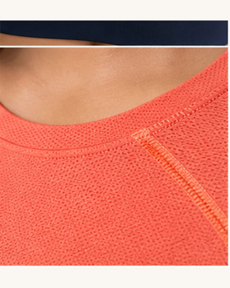 Pulse Training Tee: close-up detail view