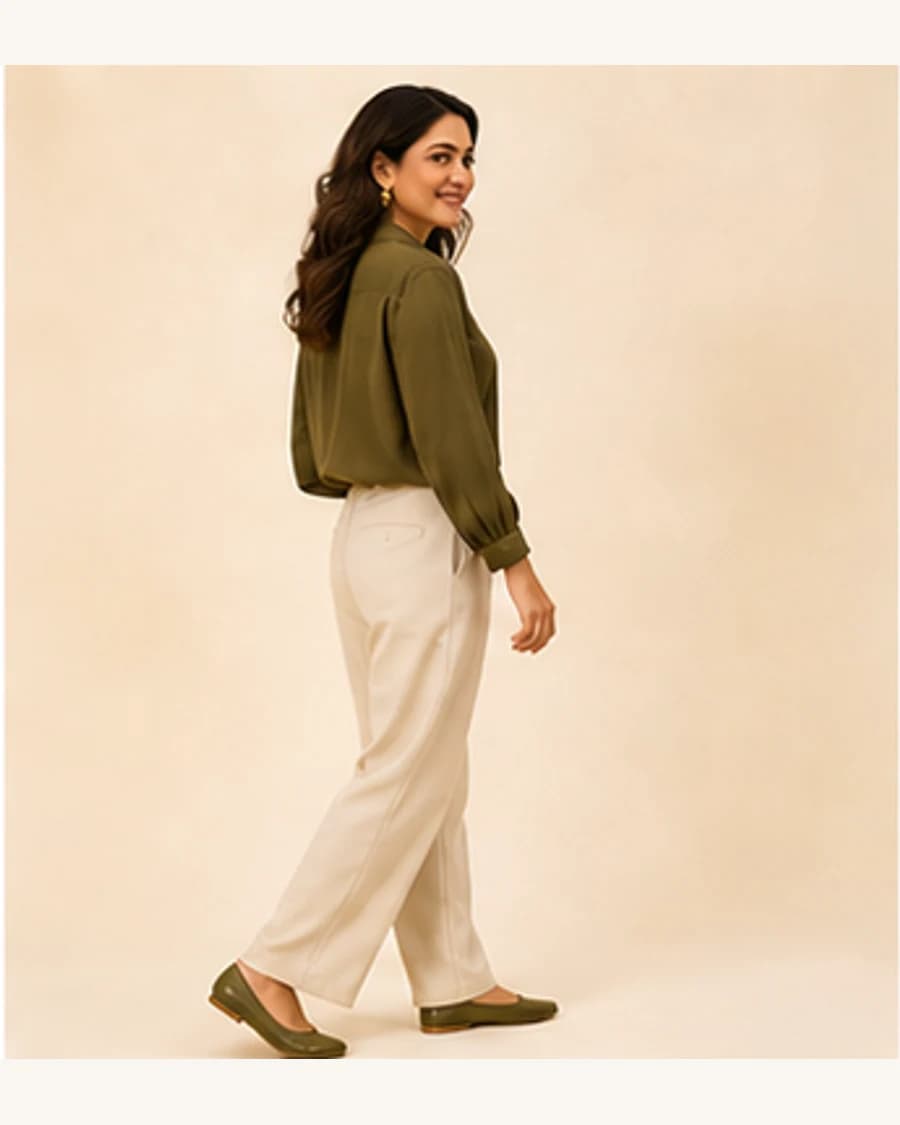 Riviera Ballet Flat: three-quarter styling view