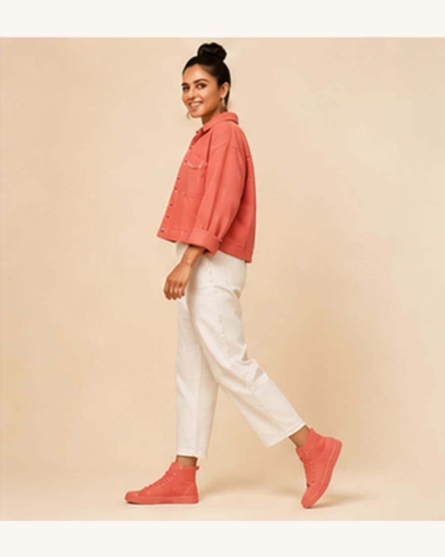 Riviera Canvas High Top: three-quarter styling view