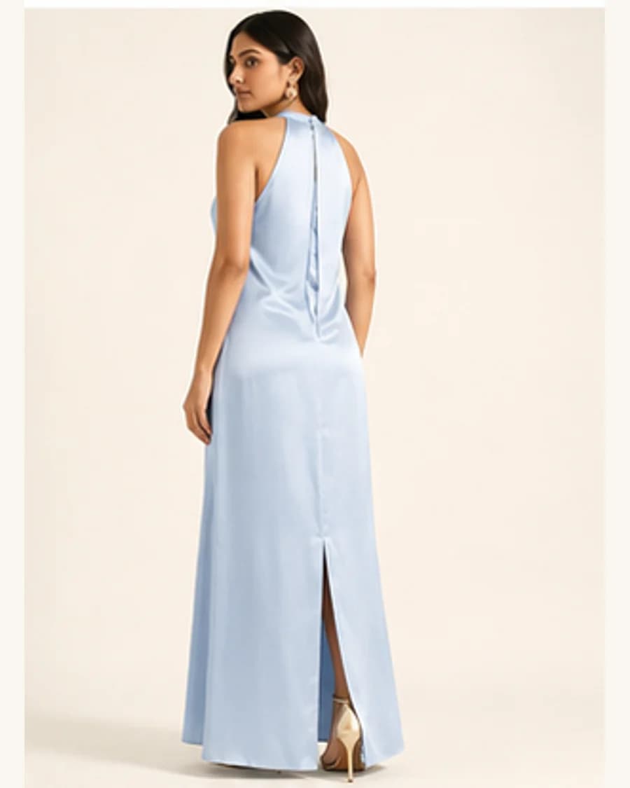 Riviera Column Maxi Dress: three-quarter styling view