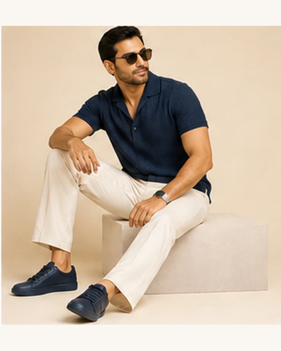 Riviera Court Sneaker: front styling view on an adult Indian model